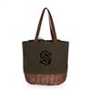 Seattle Kraken Canvas and Willow Basket Tote