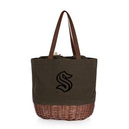 Seattle Kraken Canvas and Willow Basket Tote