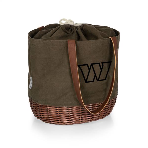 Washington Commanders Canvas and Willow Basket Tote