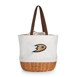 Anaheim Ducks Canvas and Willow Basket Tote  