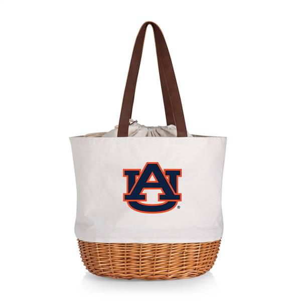Auburn Tigers Canvas and Willow Basket Tote