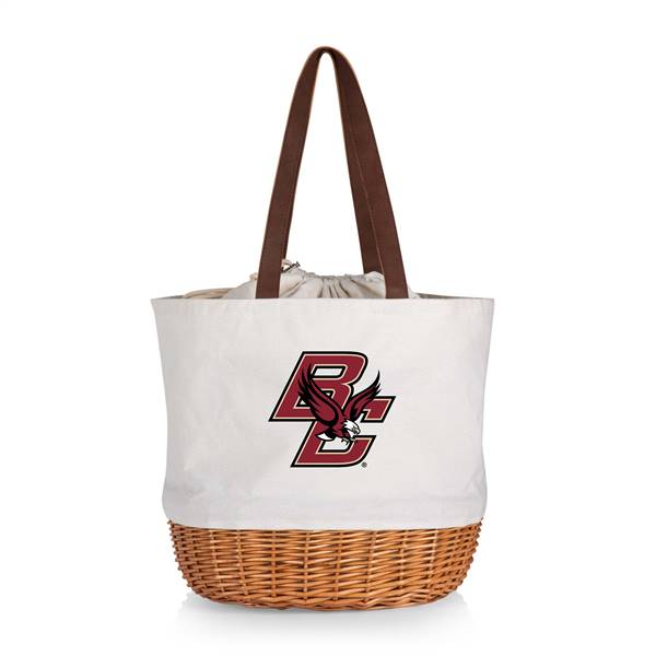 Boston College Eagles Canvas and Willow Basket Tote