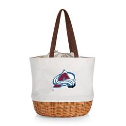 Colorado Avalanche Canvas and Willow Basket Tote