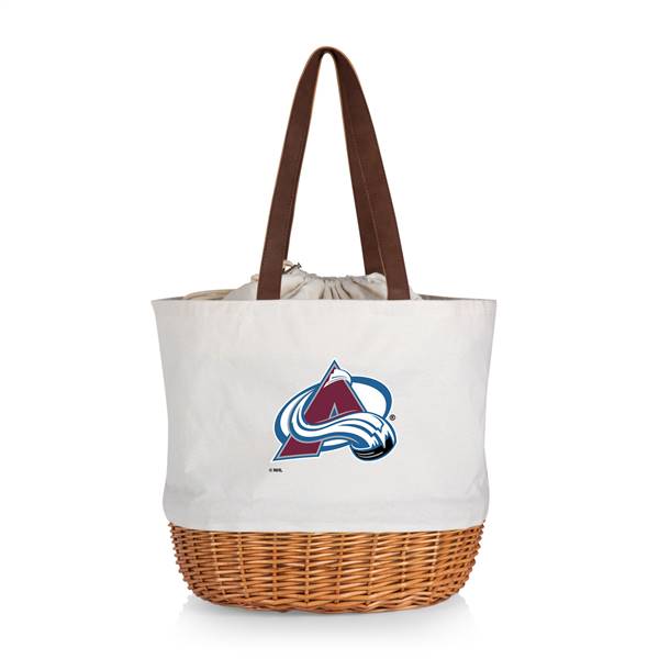 Colorado Avalanche Canvas and Willow Basket Tote