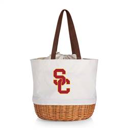 USC Trojans Canvas and Willow Basket Tote