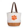 Clemson Tigers Canvas and Willow Basket Tote