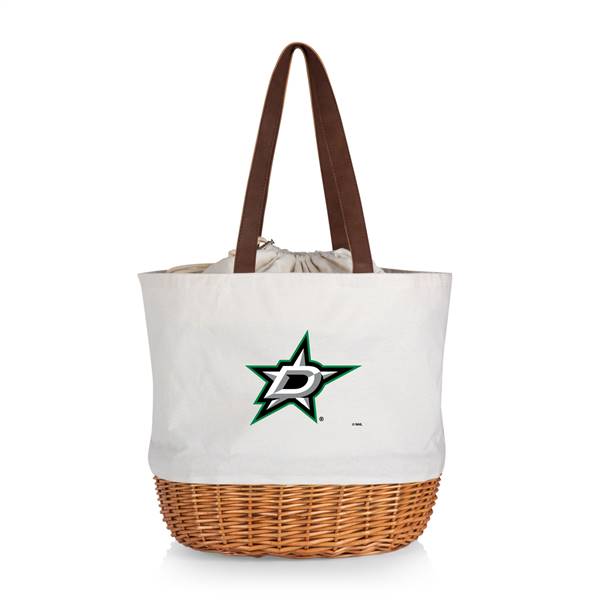 Dallas Stars Canvas and Willow Basket Tote