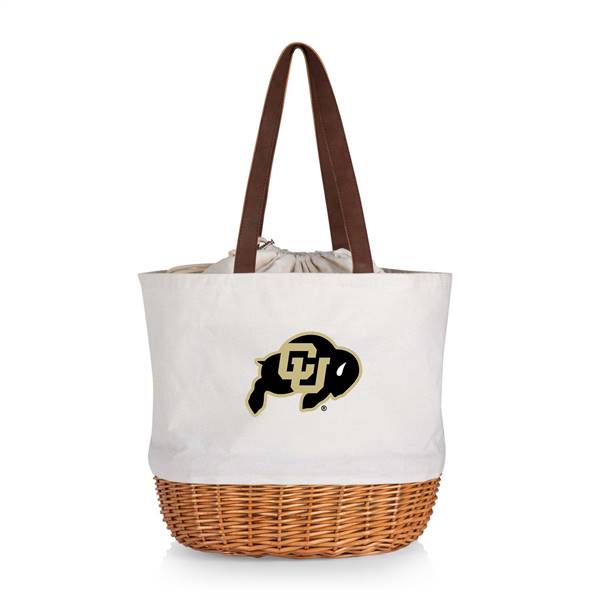 Colorado Buffaloes Canvas and Willow Basket Tote