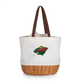 Minnesota Wild Canvas and Willow Basket Tote