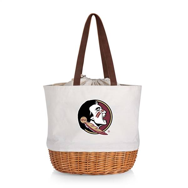 Florida State Seminoles Canvas and Willow Basket Tote