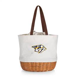 Nashville Predators Canvas and Willow Basket Tote