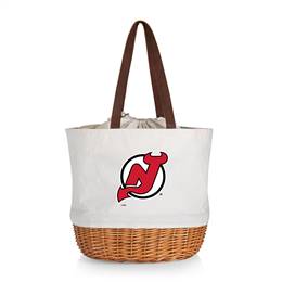 New Jersey Devils Canvas and Willow Basket Tote