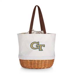 Georgia Tech Yellow Jackets Canvas and Willow Basket Tote  