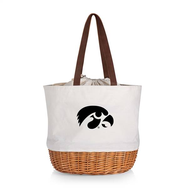 Iowa Hawkeyes Canvas and Willow Basket Tote