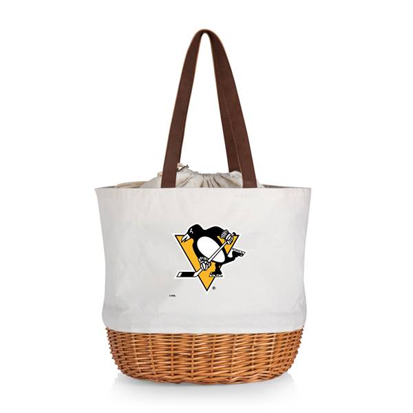 Pittsburgh Penguins Canvas and Willow Basket Tote