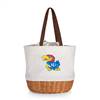 Kansas Jayhawks Canvas and Willow Basket Tote