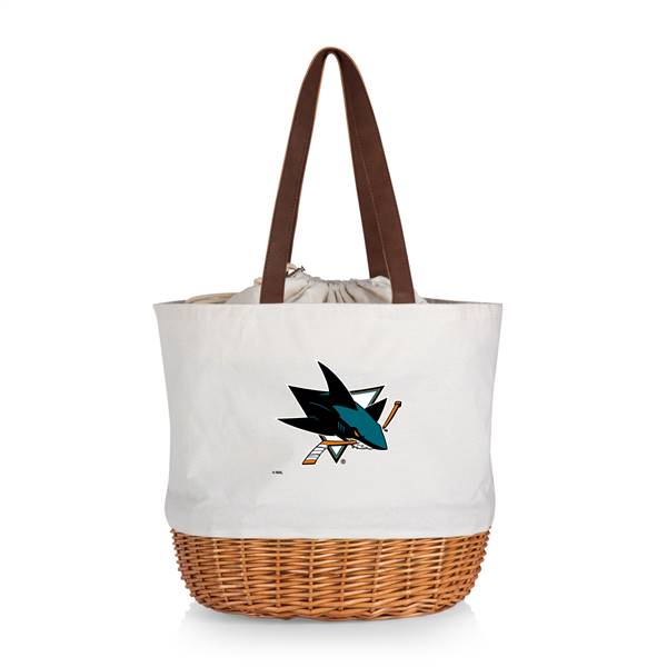 San Jose Sharks Canvas and Willow Basket Tote