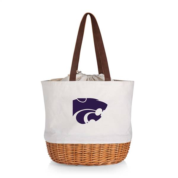 Kansas State Wildcats Canvas and Willow Basket Tote