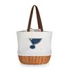 St Louis Blues Canvas and Willow Basket Tote