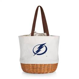 Tampa Bay Lightning Canvas and Willow Basket Tote