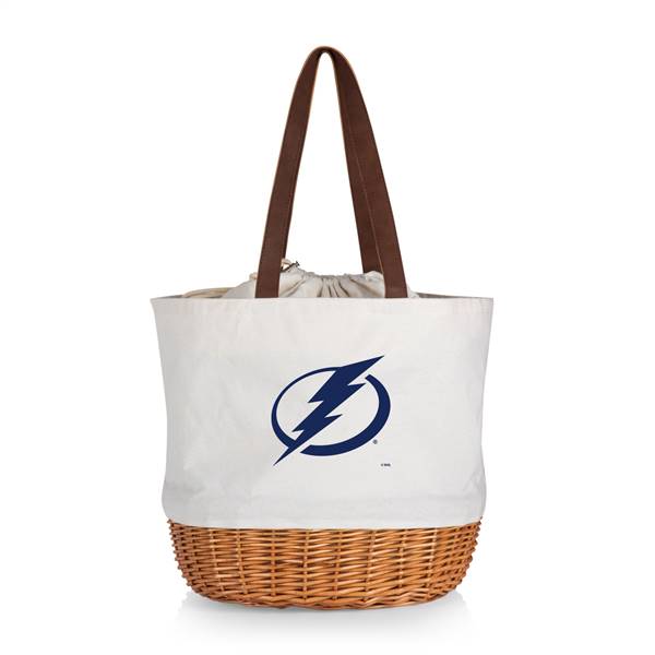 Tampa Bay Lightning Canvas and Willow Basket Tote