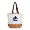 Vancouver Canucks Canvas and Willow Basket Tote
