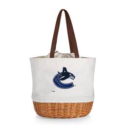 Vancouver Canucks Canvas and Willow Basket Tote  