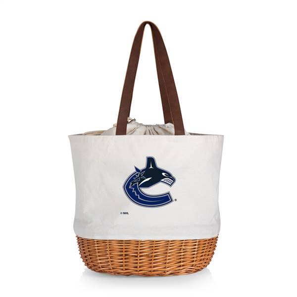 Vancouver Canucks Canvas and Willow Basket Tote