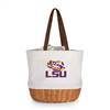 LSU Tigers Canvas and Willow Basket Tote