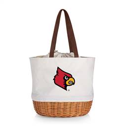 Louisville Cardinals Canvas and Willow Basket Tote