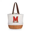Maryland Terrapins Canvas and Willow Basket Tote