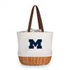 Michigan Wolverines Canvas and Willow Basket Tote