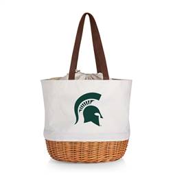 Michigan State Spartans Canvas and Willow Basket Tote