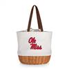 Ole Miss Rebels Canvas and Willow Basket Tote