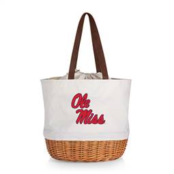 Ole Miss Rebels Canvas and Willow Basket Tote