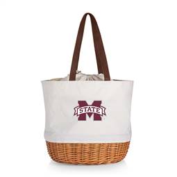 Mississippi State Bulldogs Canvas and Willow Basket Tote