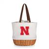 Nebraska Cornhuskers Canvas and Willow Basket Tote