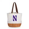 Northwestern Wildcats Canvas and Willow Basket Tote