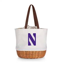 Northwestern Wildcats Canvas and Willow Basket Tote