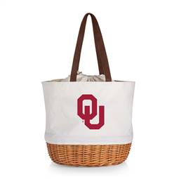 Oklahoma Sooners Canvas and Willow Basket Tote  