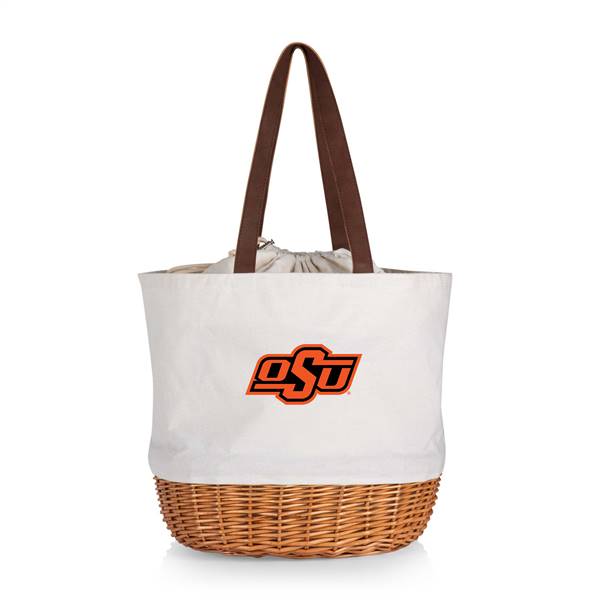 Oklahoma State Cowboys Canvas and Willow Basket Tote