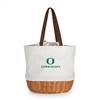 Oregon Ducks Canvas and Willow Basket Tote