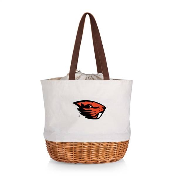 Oregon State Beavers Canvas and Willow Basket Tote
