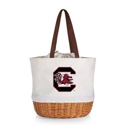 South Carolina Gamecocks Canvas and Willow Basket Tote