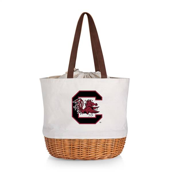 South Carolina Gamecocks Canvas and Willow Basket Tote