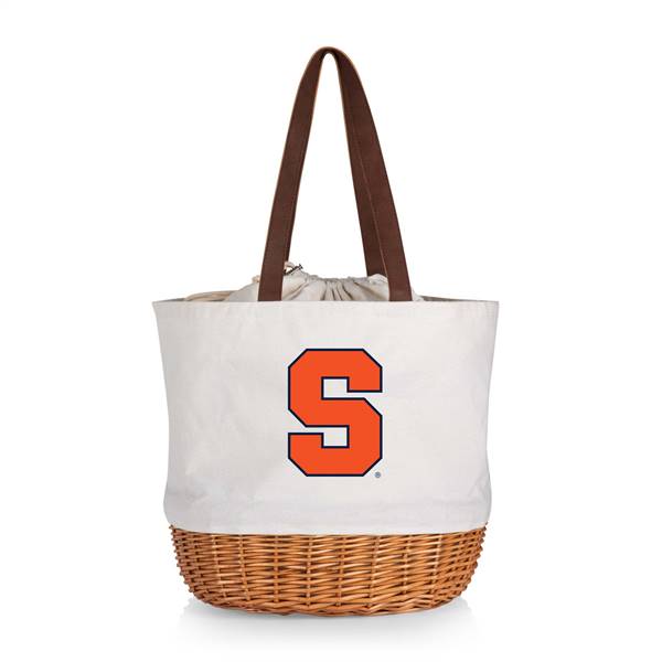 Syracuse Orange Canvas and Willow Basket Tote