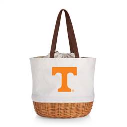 Tennessee Volunteers Canvas and Willow Basket Tote