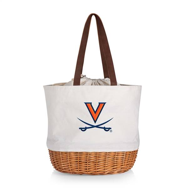 Virginia Cavaliers Canvas and Willow Basket Tote