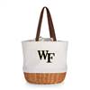 Wake Forest Demon Deacons Canvas and Willow Basket Tote