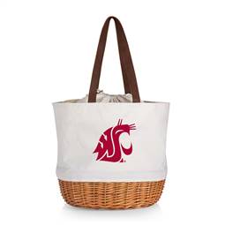 Washington State Cougars Canvas and Willow Basket Tote